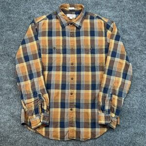 Wallace & Barnes J Crew Shirt Men's Medium Plaid Flannel Classic Fit Lumberjack